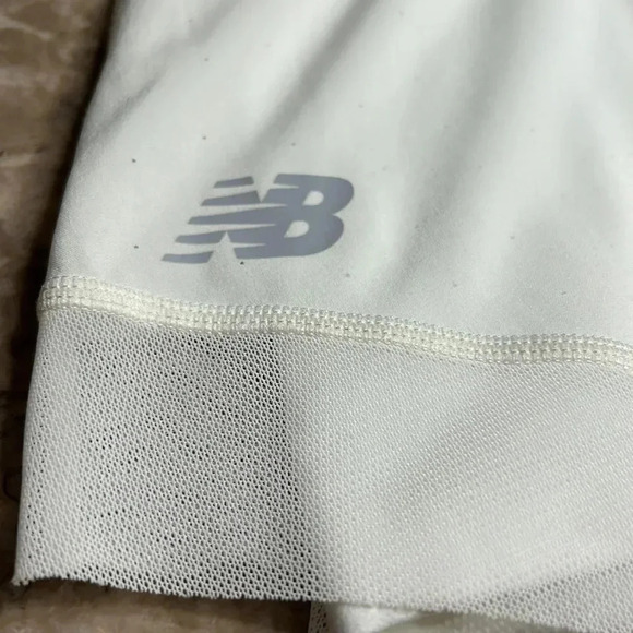 New Balance white skort with lace hem , pin holes in skirt and cut out in band - Picture 5 of 13